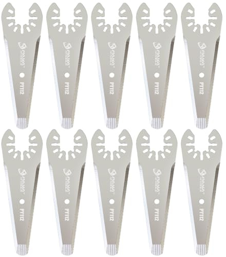 PAYA Oszillierende Sägeblätter 76mm Multitool Sägeblätter Verjüngte Harte Oszillierende Klingen zum Entfernen von tief eindringenden Klebstoffen, Dichtungen, Silikon 10-tlg PY112