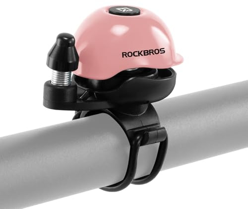 ROCKBROS Campanello per Bicicletta, 80dB Mini Campanello Bici, Unisex Campanello per Bici da Montagna con Rotazione A 360° per Manubri da 22-34mm, MTB, Bici da Strada, Bici Gravel, Scooter