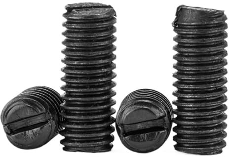 AYYSSM Tornillos sin Cabeza de Acero al Carbono for apretar Pernos, Tornillos de fijación ranurados con Punta Plana M2-M8(16mm,M8 (100Pcs))