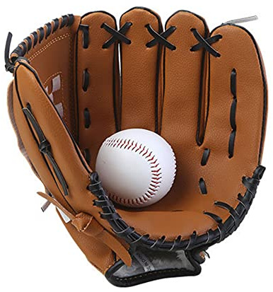 Wakects Youth Baseball Glove, Baseball Practice Handskar, PU Leather Left Hand Glove With Soft Fluff -handleden, Djupficka, Förstärkta Sömmar (12,5 tum)