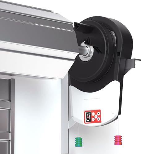 Apriporta avvolgibile | Motore 800N per porte scorrevoli da 22 m² | Include 4 telecomandi e rilevamento ostacoli | Compatibile con varie porte commerciali da garage