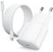 Chargeur USB C 25 W pour iPhone 16 15/16 15 Pro/16 15 Pro Max/16 15 Plus, PD3.0 USB C Power Adapter Câble de charge rapide pour iPad Pro/Air 2024/10e génération avec câble de 2 m