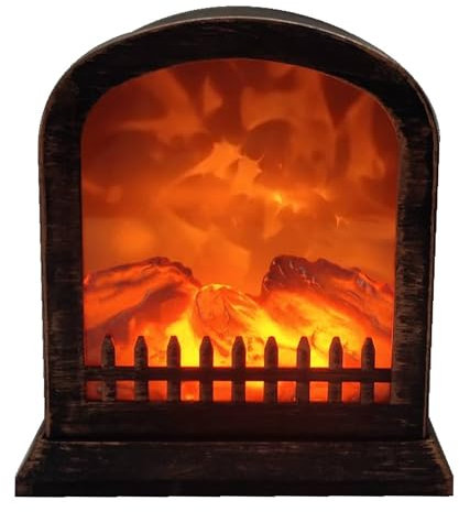 Cheminée à LED, lampe de cheminée, cheminée électrique avec effet flamme, alimentation USB et piles