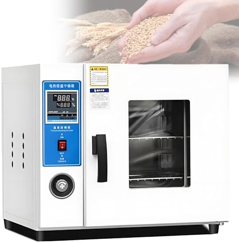 GLBMXDD Horno de Secado al vacío de Laboratorio de 15/40 l con Temperatura Constante y Pantalla Digital Inteligente con Control de Temperatura y Temporizador para el Secado de artículos. 15L