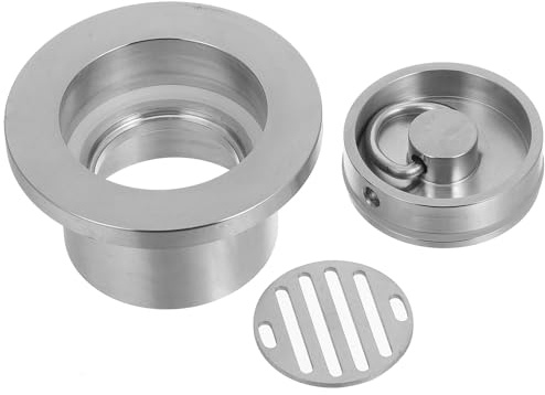 iplusmile Cubierta de Desagüe Metálica Redonda para Piscina Diseño Ajustado para SPA y Estanques Tapa Reemplazable para Drenaje Rápido y Seguro Accesorio para Limpieza Eficaz