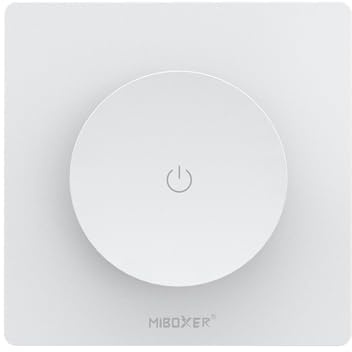 LIGHTEU®, MiBoxer Triac dimmer rotante 2,4 GHz – 0 – 100% dimmer senza sfarfallio per lampade LED dimmerabili, TRI-K1