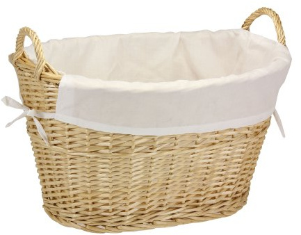 Household Essentials Wäschekorb Weide Weide mit Griffen und Einsatz | Naturbraun ML-5569