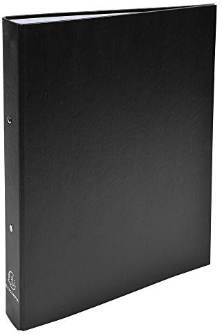 Exacompta 54371E 20er Pack Ringbücher 2 Ringe Füllhöhe 30mm, Rücken 40mm, für DIN A4 Kunststoffbezug aussen Papierbezug innen, schwarz