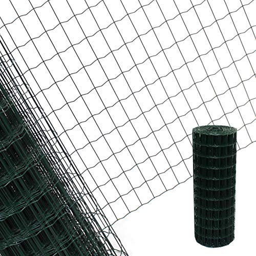 Estexo Gartenzaun 0,8x10 M Maschendraht Gitterzaun Maschung 7,5x5 cm Schweißgitter Zaun