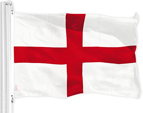 G128 inglaterra bandera inglés 3x5 pies impreso latón ojales de poliéster 150d calidad de la bandera interior/exterior - mucho más gruesa más duraderas que las de poliéster 100d 75d