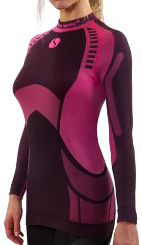 sesto senso Donna Intimo Termico Maglia a Maniche Lunghe T-Shirt Funzionale Biancheria Intima Termoattivo M Rosa