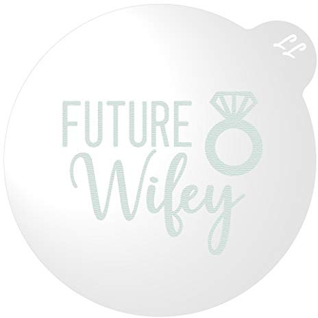 LissieLou Future Wifey with Ring Cookie Embosser Hen Bridal Bachelorette Party Theme Icing Fondant Stamp - Clear