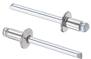 sourcing map 25 Stk Blindnieten 304 Edelstahl Popnieten Silberton | 5mm Durchmesser 8mm Grifflänge Zugnieten Kerndekorationsnieten, 5mm Durchmesser, 8mm Grifflänge, 304 Edelstahl