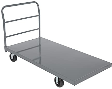 Vestil ECSPT-3060 Steel Smooth Deck Platform Truck 30 in. x 60 in. 2000 Lb. Capacity Gray