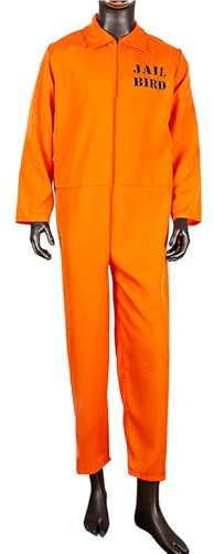 ALMDA Disfraz de Prisionero, Halloween Cosplay, Fiesta Temática, Carnaval. (XXL)