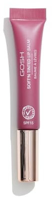GOSH tinted lip balm with SPF 15 I vegan lip care stick with colour in Berry (06) I soft lips without stickiness I perfume free Glossy Booster I moisturising lipbalm