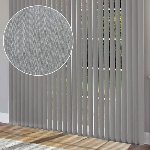 Vertikaljalousie Grau,60% Verdunkelung Vertikale Jalousien 60/70/80/90/100/120/140cm,Vertikale Jalousien Für Fenster,Sichtschutz Lamellenvorhang,Für Home Office Dekoration,W×H-90x220cm/35.5x87in