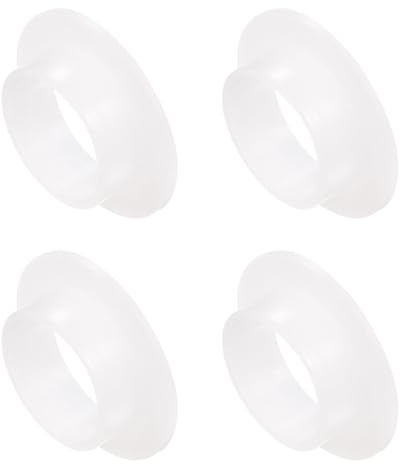 Kozelo 4pz Cuscinetti a Boccola Flangiata in Nylon [26mm Foro x 30mm OD x 12mm Lunghezza] Boccole in Plastica Nylon per Albero, Bianco