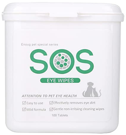 CDQL 100 Stück Augenwaschtücher für Katzen und Hunde – 8,5 X 7,5 cm, Haustierreinigung, Fellpflege, Desodorierende Tücher für Katzen und Hunde, Tränenfleckenentferner, Linderung von