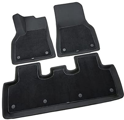 Auto-Fußmatte Für Tesla Für Modell Y 3D-Fußmatten Mit Vollständiger Abdeckung, Zweilagig, XPE, Allwetter, TPR, Nylon, Wildleder, Bodenschutzmatte Links Komfortable Fussmatten(Color:Xpe Durable Suede)