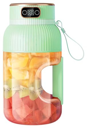 Presse-agrumes Portable,Mixeur a Jus de 1 200 Ml avec Affichage Numérique,Rechargeable par USB pour Cuisine,Voyage,Bureau,Salle de Sport