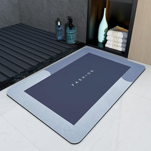 Alfombrilla mágica modernizada para baño, alfombra de baño frente al fregadero la cocina, ducha, bañera, alfombrilla mágica absorbente antideslizante para baño, alfombrilla de baño de secado rápido(Bl
