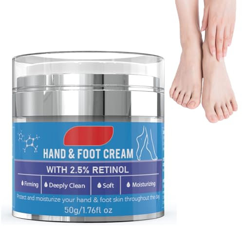 Crema piedi all'urea, crema riparatrice per talloni screpolati al retinolo, balsamo per talloni per piedi secchi e screpolati, crema mani curativa al retinolo, allevia i piedi secchi