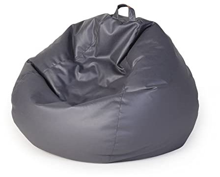 LazySof Copertura per Poltrona a Sacco Pouf Cover per Bambini Adolescenti e Adulti (senza Riempimento) Tessuto Tecnico Impermeabile Fodera da Divano Copri,Grigio,100 * 120cm