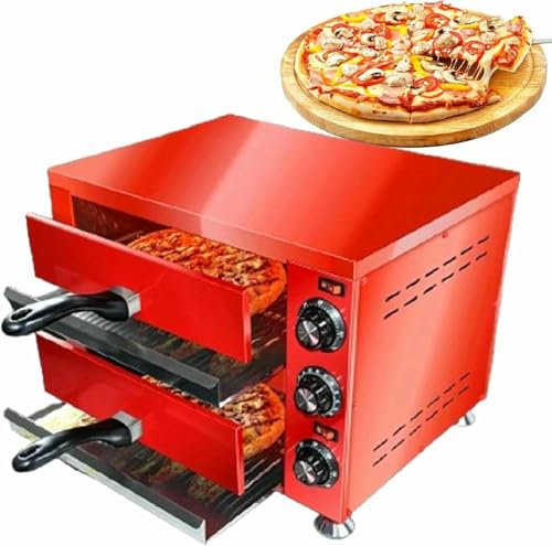 GZYHDC 12 Pollici A Doppio Flusso di Forno per Pizza Commerciale, Forno per Pizza Interni Multiuso, da Utilizzare nei Ristoranti, 110 V.