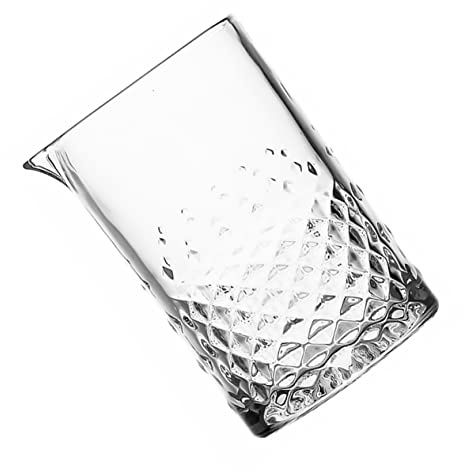 Warmhm Bicchiere Da Cocktail Professionale Da 700 Ml in Vetro Intagliato Per Mescolare i Cocktail Fondo Spesso Antiscivolo, Adatto Per Bar e Uso Domestico