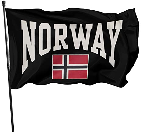 Bandera noruega de 90 x 150 cm para decoración de jardín y exterior