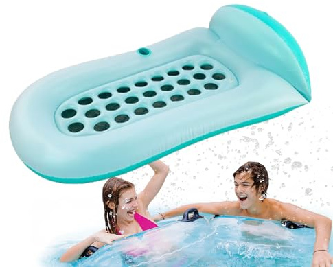 Aufblasbare Pool-Schwimmer, Schwimmer für Schwimmbad – Wasserliege, Lounger, Lounge, Floatie, Spielzeug, Bettmatte für See, Sonnenbad, Garten, Hinterhof, Party