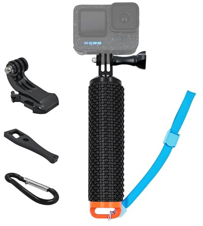 Floating Hand Grip Waterproof Monopod suitable for GoPro Hero 13/12/11/10/9/8/7/6/5/4/3+/Session, Action Camera Handle Mount Accessory for Underwater Snorkeling, Diving, and Water Sports,