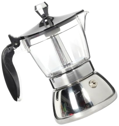 Gatuida Caffettiera Acciaio Inossidabile Design Leggero e Portatile Facile da Usare per Espresso e Ufficio Scottatura e Semplice