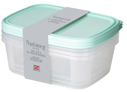 Nutmeg Home Set of 2 3l Food Boxes