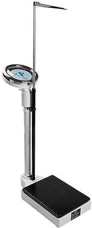 Báscula de altura y peso, báscula mecánica analógica con barra de altura de aluminio ajustable, adecuada para centros de examen médico y gimnasios