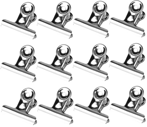 OATIPHO 30 Pinces de Fermeture Métalliques Argentées 22 MM Lot de 30 pour Sachets de Goûter et Rangement Bureau Clips Étanches pour Conservation Aliments et Organisation Quotidienne