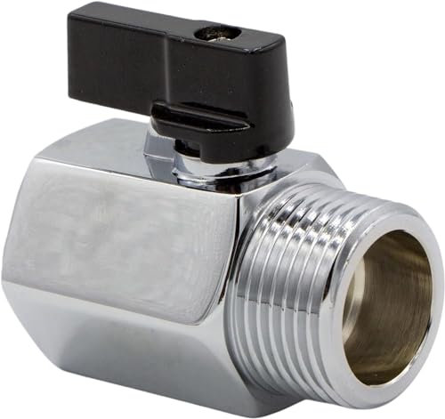 VARIOSAN Mini valvola a sfera 10629, 1/2 IG x 1/2 AG, cromato