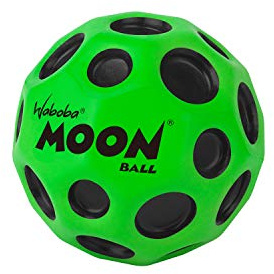 Waboba The Original Moon Ball - Hyper Bouncy Ball – Makes Pop Sound When Bounced - All Ages Extreme Bounce & Fun - Perfect for Active Play & Indoor or Outdoor Games - Green