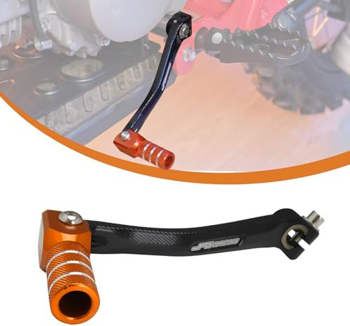 JFG RACING Leva Cambio Moto,Leva del Cambio Pieghevole in Alluminio CNC per Dirt Pit Bike 50cc-125cc XR50 CRF50 XR70 CRF70 XR110 CRF110-Arancione