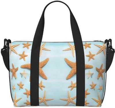 3D Schöne Maritime Sommer Print Weekender Bag Sport Gym Bag Damen Herren Krankenhaustasche Persönliche Reisetasche Handgepäcktasche Schwarz, Einheitsgröße, Schwarz, Einheitsgröße, Schwarz
