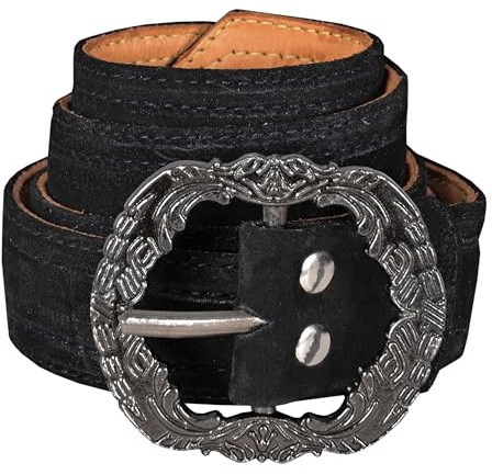 German Wear Herren Trachtengürtel aus Echtleder Trachten Lederhosen Gürtel mit Trachten Schnalle