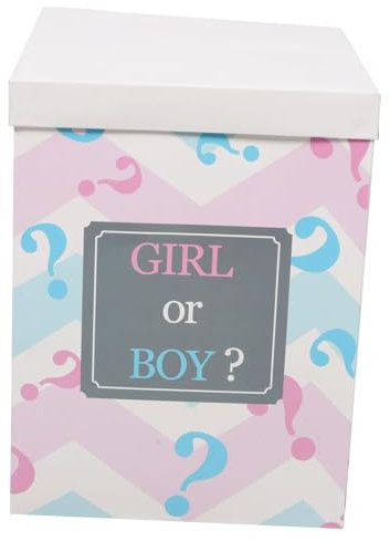 ULTECHNOVO Scatola di Carta e Creare Sorprese Uniche Gender Reveal Party per Palloncini per Riempire Palloncini Decorazione per Shower Box 30x40cm Boy o Girl