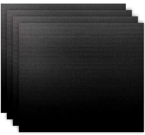 SPARES2GO Revestimiento antiadherente para horno (paquete de 4) - Alfombrilla de teflón universal grande para hornear, protector de fondo de cocina, revestimientos con convección asistida (40 x 50cm)