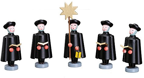 Rudolphs Schatzkiste Weihnachtsfiguren Set Kurrendefiguren groß Höhe ca 10cm NEU Sternsänger Sternträger Fensterdekoration Kirche Erzgebirge Seiffen Weihnachten Holz Dekoration