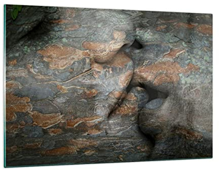 ARTTOR Wandbilder Dekoration Wohnzimmer Frau Mann Kuss Abstraktion Bilder auf Glas 120x80cm Glasbild Schlafzimmer Küche Deko Wand Kunstdruck Art Groß XXL Wanddeko Bild im Glas Modern GAA120x80-2279