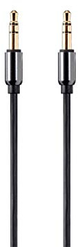 Monoprice Auxiliary Audio Cable - 3.5mm TRS, Gold Plated, 15 Feet, Black - Onyx Series