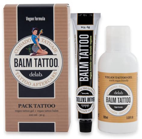BALM TATTOO Tattoo Pflegeset mit Tattoo Aftercare Pflegecreme 30 g und Tattoo Waschgel seifenfrei und pH-neutral 100 ml