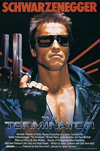 The Terminator Poster Vintage Classic Movie Posters Iconic Theater Decor Cool Wall Art Print Poster 12x18