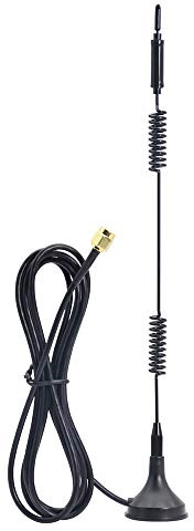 EJOYS Dual Band WiFi 2.4GHz 5GHz 5.8GHz 12dBi 4g Antenna Magnetic Base SMA Male Antenna for WiFi Router Signal Booster Repeater Range Extender Wireless Network Card Security IP Camera - 1pack